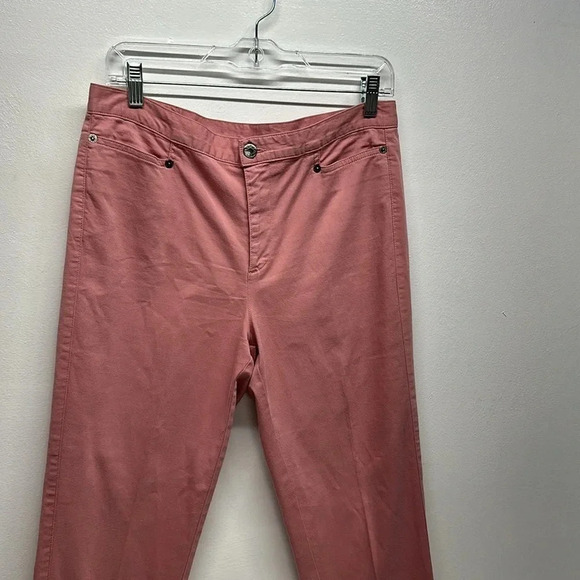 Gucci Pants Trousers Slim Leg Leather Bow Tailored Ankle 2000's VTG Pink Size 12 - Picture 2 of 13